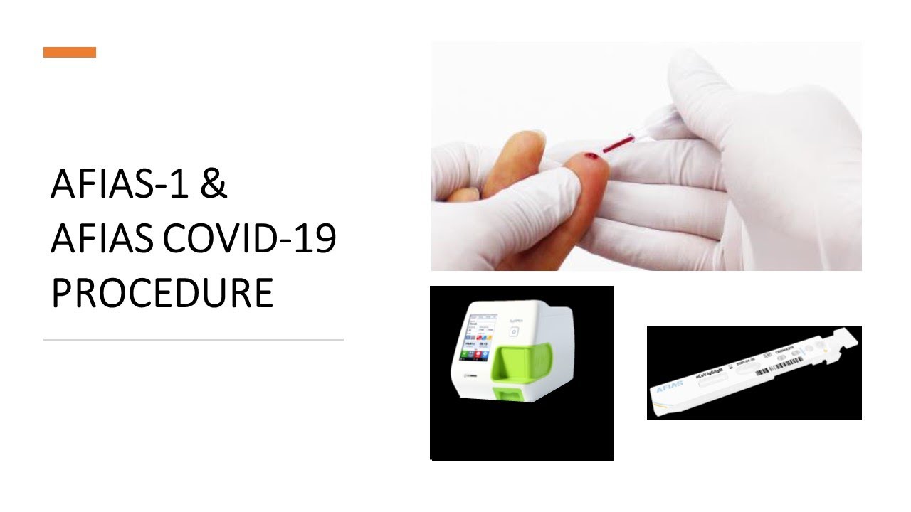 Procedure of COVID-19 with AFIAS 1