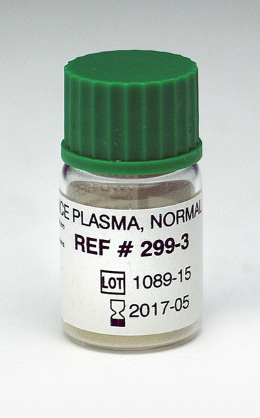 CHRONO-LOG bottle of vW Reference Plasma Normal